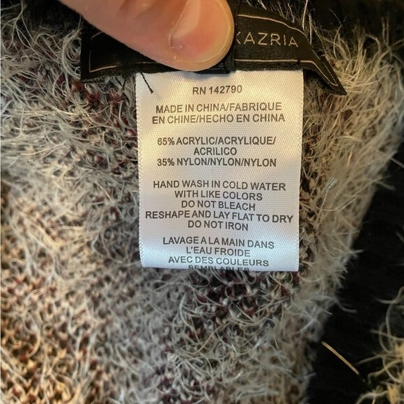 BCBGMAXAZRIA Eyelash Fuzzy Cardigan Duster Size Large - Picture 9 of 9